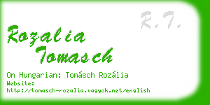 rozalia tomasch business card