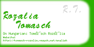 rozalia tomasch business card